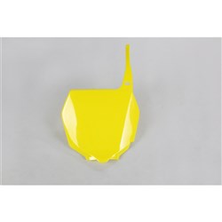 UFO SUZUKI FRONT PLATE RM125/250 01-25/RMZ450 05-07/RMZ250 07-09 (YEL 01-18)