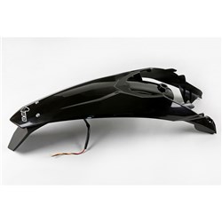 UFO KTM REAR FENDER WITH LED T/LIGHT EXC/SXF 12-15 BLK