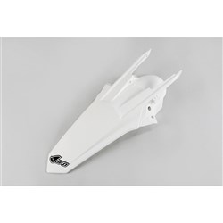 UFO KTM REAR FENDER WITH LUGS EXC 17-18 WHT
