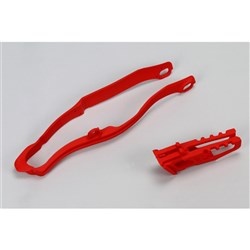 UFO HONDA KIT CHAIN GUIDE/SWING ARM SLIDER CRF250R 14-17/CRF450R 13-16 (RED 00-18)
