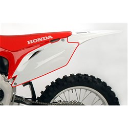 UFO HONDA L/H SIDE PANEL FOR SINGLE PIPE CRF250R 14-17/CRF450R 13-16 WHT