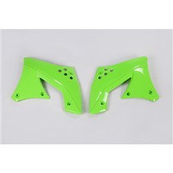 UFO KAWASAKI RADIATOR SHROUDS KX250F 2009 & 2012 GRN