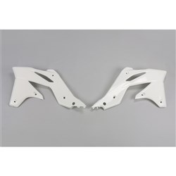 UFO KAWASAKI RADIATOR SHROUDS KX250F 13-16 WHT