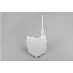 UFO KAWASAKI FRONT NO. PLATE KX85 14-26 KX112 22-26 WHT