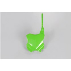 UFO KAWASAKI FRONT NO. PLATE KXF250 17-25 KXF450 16-25 GRN