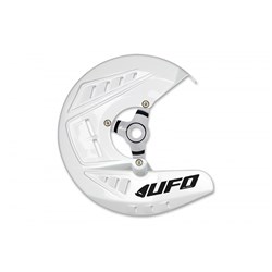 /UFO KAWASKI FONRT DISC COVER W/ALU MOUNT KX250F 13-20/KX450F 13-18 WHT