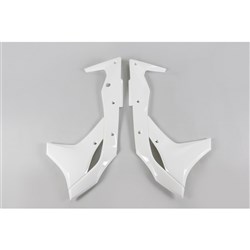 UFO KAWASAKI RADIATOR SHROUDS KX250F 17-18 WHT