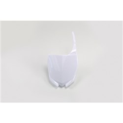 UFO YAMAHA FRONT NO.PLATE YZ125-250 15-21/YZF250 10-18/450 10-17 WHT