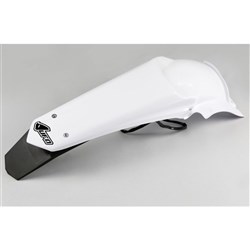 UFO YAMAHA REAR FENDER WITH LED T/LIGHT WR450F 12-15 WHT #