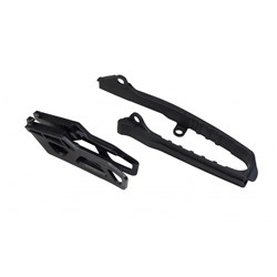 UFO SUZUKI CHAIN GUIDE/SWINGARM SLIDER KIT RMZ250 19-25/RMZ450 18-25 (BLK)