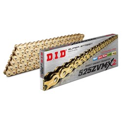 DID SUPER STREET X-RING 525ZVM-X2 GLD/GLD 124ZB (CTN10) (WAS 525ZVMXGG124ZB)