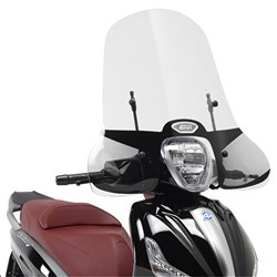 GIVI WINDSCREEN SMOKED - PIAGGIO BEVERLY 125ie-300ie-350 10-20 (NEEDS FITTING KIT A5606A)