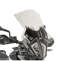 GIVI WINDSCREEN ONLY TRANSPARENT - KTM 390ADV 20-24 / 790 ADV 19-20 / 890 ADV 21-22 (NEEDS FITTING KIT D7710KIT/D7711KIT)