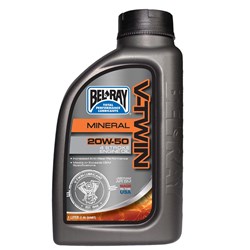BELRAY V-TWIN MINERAL ENGINE OIL 20W-50 1 LITRE (12 TO A BOX - 301829150160)