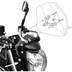 GIVI SPECIFIC WINDSCREEN FITTING KIT - SUZUKI GSR600 06-11 (NEEDS SCREEN 247A)  [ONC01] #