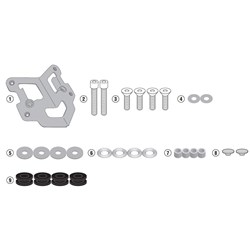 GIVI SPECIFIC WINDSCREEN FITTING KIT - KAWASAKI Z125 19-24 (NEEDS SCREEN 4125GR)  [ONC01] #