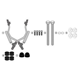 GIVI SPECIFIC WINDSCREEN FITTING KIT  - PIAGGIO MEDLEY 125-15 I-GET / MEDLEY S 125-150 IGET 20-24 (NEEDS SCREEN 7057A/7057S)