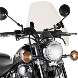 GIVI WINDSCREEN UNIVERSAL SMOKED - 2 POINT MOUNT - INCLUDES FITTING KIT