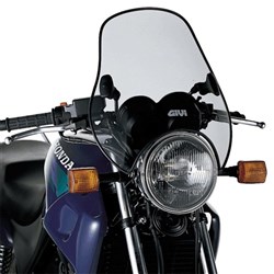 GIVI WINDSCREEN UNIVERSAL SMOKED - 2 POINT MOUNT - INCLUDES FITTING KIT