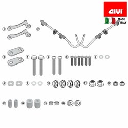 GIVI SPECIFIC WINDSCREEN FITTING KIT - KYMCO LIKE 50-125-150 17-24 (NEEDS SCREEN 6109A)