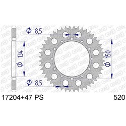 AFAM A50 520 KLX250/300 98-  [ONC01] #