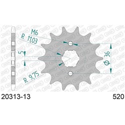 AFAM 15T 520 HONDA TRX250 87-92  [ONC01] #