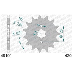 AFAM 14T 420 KLX110/DRZ110 01-02  [ONC01] #
