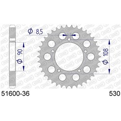 AFAM A36 530 DUCATI BEVEL  [ONC01] #