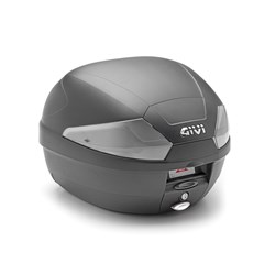 GIVI MONOLOCK TOPCASE -29L TECH BLACK/CLEAR - INCLUDES UNIVERSAL PLATE