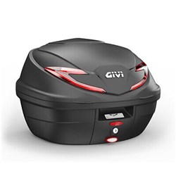 GIVI MONOLOCK TOPCASE 36L V2 BLACK/RED - INCLUDES UNIVERSAL PLATE
