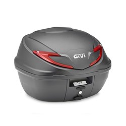 GIVI MONOLOCK TOPCASE 39L BLACK/RED - INCLUDES UNIVERSAL PLATE