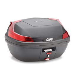 GIVI MONOLOCK TOPCASE 47L BLACK/RED - INCLUDES UNIVERSAL PLATE