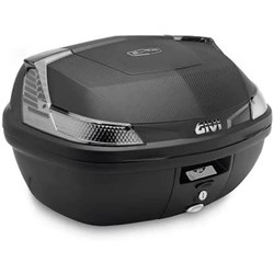 GIVI MONOLOCK TOPCASE 47L TECH BLACK/CLEAR - INCLUDES UNIVERSAL PLATE