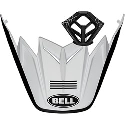 BELL S/P - MOTO-9 MIPS M/PIECE+PEAK KIT STRIPE MATT WHT/BLK  [ONC01] #