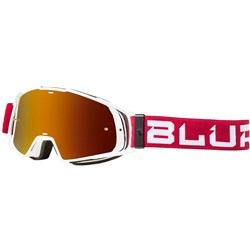 BLUR B-20 GOGGLE FLAT RUBY RED/WHT (RAD-RED LENS)