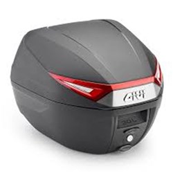 GIVI MONOLOCK TOPCASE 30L BLACK/RED - INCLUDES UNIVERSAL PLATE