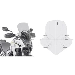 GIVI WINDSCREEN SMOKED- HONDA CB500X 19-23