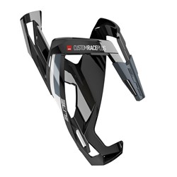 ELITE BOTTLE CAGE CUSTOM RACE PLUS BLACK GLOSSY WHITE