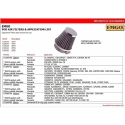 EMGO AIR FILTER POD 39MM TAPERED/CHR CAP (CTN108)