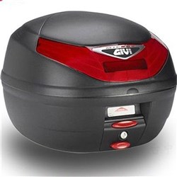 GIVI MONOLOCK TOPCASE -26L BLACK/RED - INCLUDES UNIVERSAL PLATE  [ONC01] #
