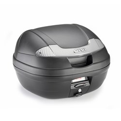 GIVI MONOLOCK TOPCASE 34L TECH BLACK/CLEAR - INCLUDES UNIVERSAL PLATE