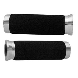 EMGO FOAM DLX GRIPS W/CHR ENDS 1INCH X 150MM
