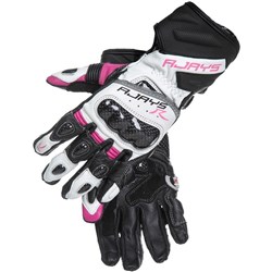 RJAYS LONG COBRA 2 CARBON LADIES GLV BLK/PNK/WHT (XL)  [ONC01] #