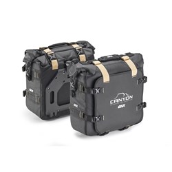 GIVI GRT CANYON SOFT PANNIERS (PAIR) 25L+25L MONOKEY (FOR USE WITH PL/PLR/MK FRAMES)