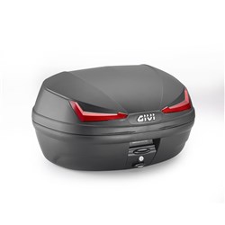 GIVI MONOLOCK TOPCASE 45L BLACK/RED - INCLUDES UNIVERSAL PLATE