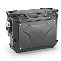 GIVI TREKKER OUTBACK EVO SMART 33L CONTOURED ALLOY BLACK PANNIER RIGHT (SINGLE) CAM (SOLD WITHOUT LOCK)