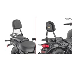 GIVI BACKREST WITH DETACHABLE RACK - KAWASAKI ELIMINATOR 500 24- (TS4134C) [SPC01]