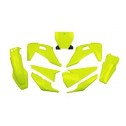 UFO HUSQVARNA PLASTICS KIT TC/FC 19-22 (FLUO YEL) (WILL BECOME HUKIT622FEDFLU) #