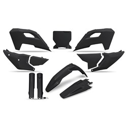 UFO HUSQVARNA FULL PLASTICS KIT TC125/250 TX300 FC250/350/450 FX350/450 23 BLK
