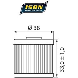 ISON 116 (HF116) ELEMENT OIL FILTER